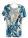 Lilly Pulitzer Size 6 Blue, Navy, White Polyester Short Sleeve Floral Maxi Dress Blue, Navy, White / 6