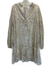 Lilly Pulitzer Size 12 Gold & White Silk Blend Long Sleeve Floral Tiered Dress Gold & White / 12