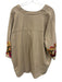 Natori Size Large Red, Yellow, Tan Linen Blend Long Sleeve Embroidered Tunic Top Red, Yellow, Tan / Large