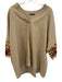 Natori Size Large Red, Yellow, Tan Linen Blend Long Sleeve Embroidered Tunic Top Red, Yellow, Tan / Large