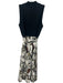 Lilly Pulitzer Size 8 Black, White, Beige Rayon Blend Sleeveless Floral Dress Black, White, Beige / 8
