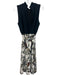 Lilly Pulitzer Size 8 Black, White, Beige Rayon Blend Sleeveless Floral Dress Black, White, Beige / 8