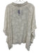 masai Size Large White Viscose Blend Drop Shoulder Floral Ruffle Top White / Large