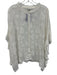 masai Size Large White Viscose Blend Drop Shoulder Floral Ruffle Top White / Large