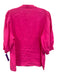 Lilly Pulitzer Size 12 Hot pink Linen Half Sleeve Shirred Top Hot pink / 12