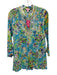 Lilly Pulitzer Size XS Blue, Green, Orange Cotton Long Sleeve Embellished Top Blue, Green, Orange / XS