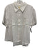 Lilly Pulitzer Size XL White Linen Short Sleeve Button Front Patch Pocket Top White / XL