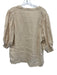 Lilly Pulitzer Size 12 Beige Linen Half Sleeve Shirred Top Beige / 12