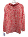 Lilly Pulitzer Size XL Red & White Cotton Blend Long Sleeve V Neck Collar Top Red & White / XL