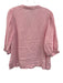 Lilly Pulitzer Size 12 Pink Linen Half Sleeve Shirred Top Pink / 12