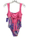 Lilly Pulitzer Size 10 Pink, Blue, Beige Sleeveless Floral Tie Back swimwear Pink, Blue, Beige / 10