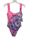 Lilly Pulitzer Size 10 Pink, Blue, Beige Sleeveless Floral Tie Back swimwear Pink, Blue, Beige / 10