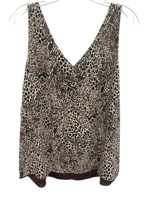 Lilly Pulitzer Size Large Cream, Black, Brown Polyester Sleeveless Tank Top Cream, Black, Brown / Large