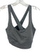 Greyson Size Large Gray Nylon Blend Criss Cross Heathered Athletic Bra Gray / Large