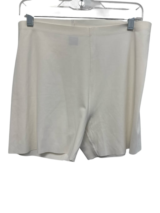 Greyson Size XL Cream White Nylon Blend Elastic Waist Pockets Mesh Biker Shorts Cream White / XL