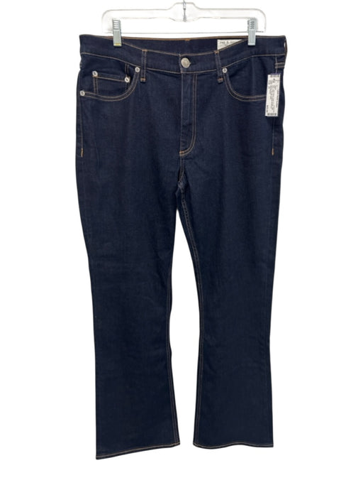 Rag & Bone Size 31 Dark Wash Cotton Denim High Rise Wide Leg Pockets Jeans Dark Wash / 31