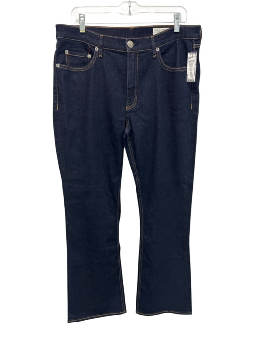 Rag & Bone Size 31 Dark Wash Cotton Denim High Rise Wide Leg Pockets Jeans Dark Wash / 31