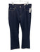 Rag & Bone Size 31 Dark Wash Cotton Denim High Rise Wide Leg Pockets Jeans Dark Wash / 31