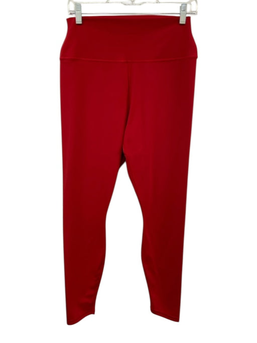 Greyson Size Large Red Nylon Blend Elastic Waist Full Length Leggings Red / Large