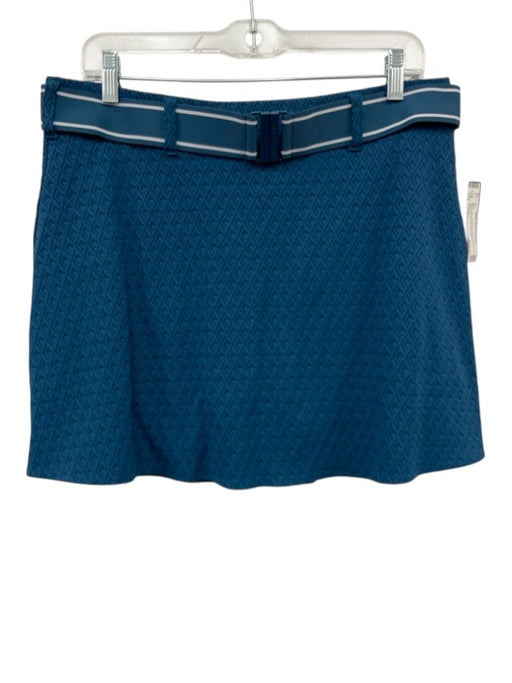 Greyson Size Large Blue Nylon Blend Elastic Waist Jacquard Knit Athletic Skirt Blue / Large