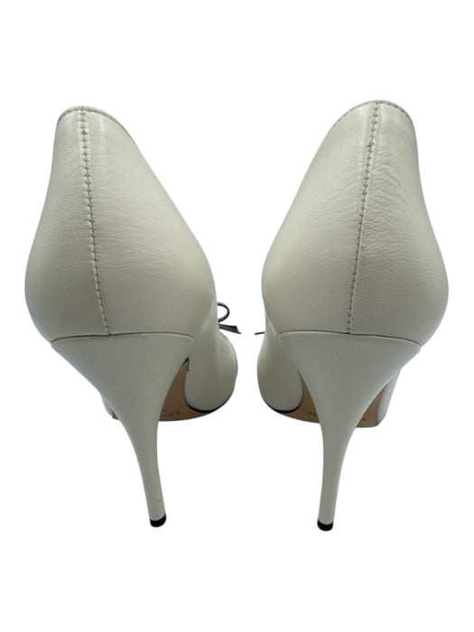 Kate Spade Shoe Size 8 Black & White Leather Pointed Toe Bow Detail Patent Pumps Black & White / 8
