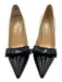 Kate Spade Shoe Size 8 Black & White Leather Pointed Toe Bow Detail Patent Pumps Black & White / 8