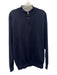 Peter Millar Size XL Navy Blue Cashmere Blend Solid Quarter Zip Men's Sweater Navy Blue / XL