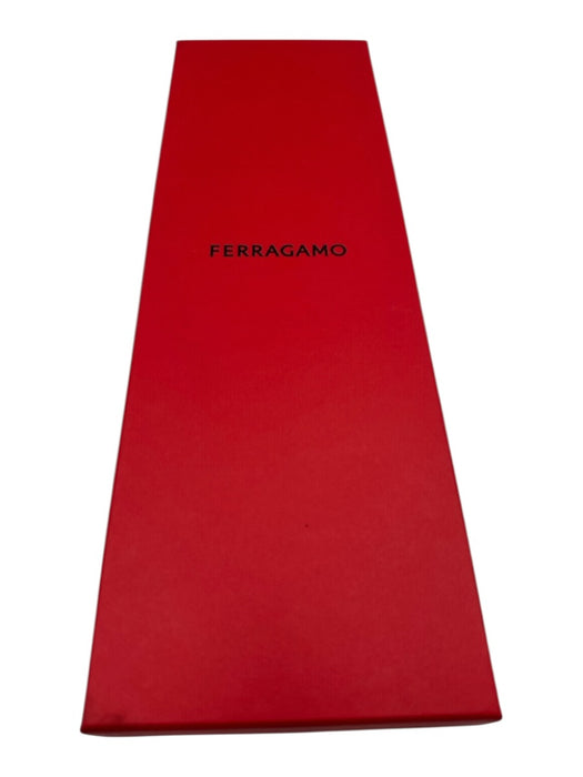 Ferragamo Blue & White Silk All Over Print Men's Tie Blue & White