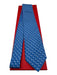 Ferragamo Blue & White Silk All Over Print Men's Tie Blue & White