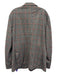 Johnnie O Gray & Red Polyester Plaid 2 Button Men's Blazer Gray & Red / 46R