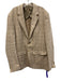 Johnnie O Gray & Red Polyester Plaid 2 Button Men's Blazer Gray & Red / 46R