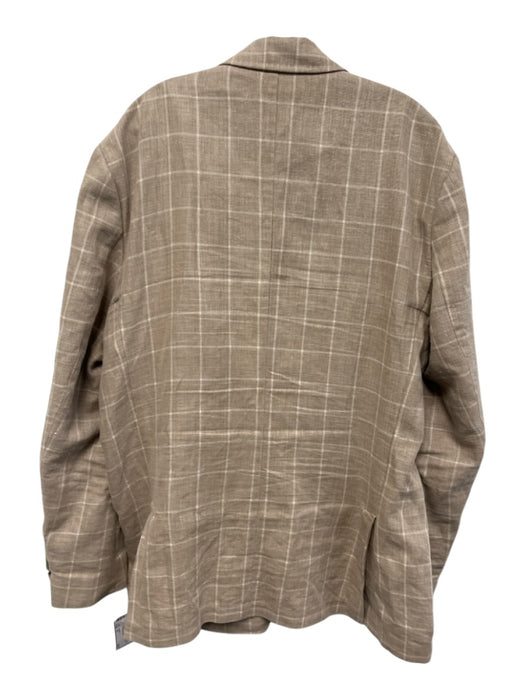 Johnnie O Gray & Red Polyester Plaid 2 Button Men's Blazer Gray & Red / 46R