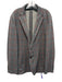 Johnnie O Gray & Red Polyester Plaid 2 Button Men's Blazer Gray & Red / 46R