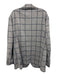 Peter Millar Gray & Blue Cotton Blend Grid 2 Button Men's Blazer Gray & Blue / XL