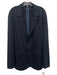 Faherty Navy Blue Cotton Solid 2 Button Men's Blazer Navy Blue / 46