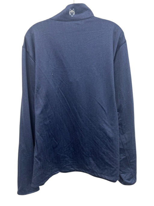 Greyson Size XL Blue Synthetic Herringbone Quarter Zip Men's Long Sleeve Shirt Blue / XL