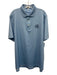 Peter Millar Size L Blue Synthetic Glasses Polo Athleisure Men's Short Sleeve Blue / L