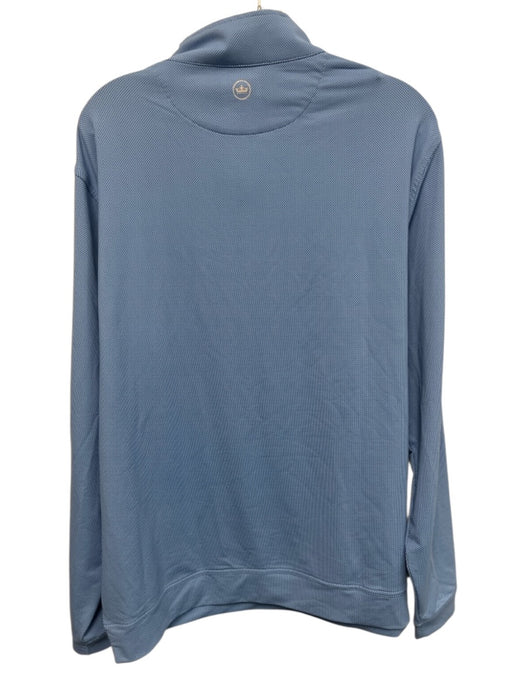 Peter Millar Size XL Blue Synthetic Micro Quarter Zip Men's Long Sleeve Shirt Blue / XL