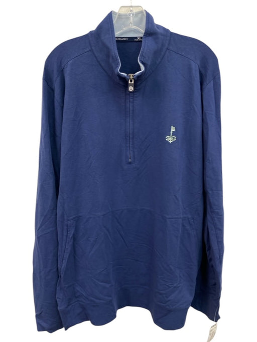 B Draddy Size XL Blue Cotton Blend Solid Sweatshirt Men's Long Sleeve Shirt Blue / XL