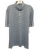 Holderness & Bourne Size XL Blue & White Synthetic Striped Polo Short Sleeve Blue & White / XL