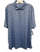 Peter Millar Size L Blue Synthetic Abstract Polo Athleisure Men's Short Sleeve Blue / L