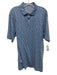 Peter Millar Size L Blue & Orange Polyester Blend Glasses Polo Short Sleeve Blue & Orange / L