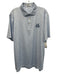 Peter Millar Size L Blue & White Synthetic Glasses Polo Athleisure Short Sleeve Blue & White / L