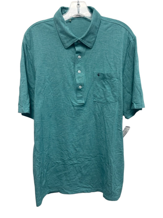 Criquet Size XL Green Cotton Solid Polo Men's Short Sleeve Green / XL
