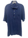 Criquet Size XL Blue Cotton Solid Polo Men's Short Sleeve Blue / XL