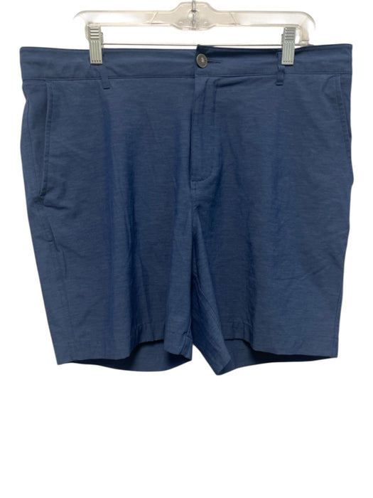 Faherty Size 36 Blue Synthetic Heathered Athletic Khakis Men's Shorts Blue / 36