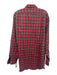 Sid Mashburn Size XL Red & Green Cotton Blend Plaid Flannel Long Sleeve Shirt Red & Green / XL