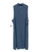 Peter Millar Size L Blue Poly Blend Zip Front Sleeveless Patch Pocket Dress Blue / L