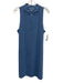 Peter Millar Size L Blue Poly Blend Zip Front Sleeveless Patch Pocket Dress Blue / L