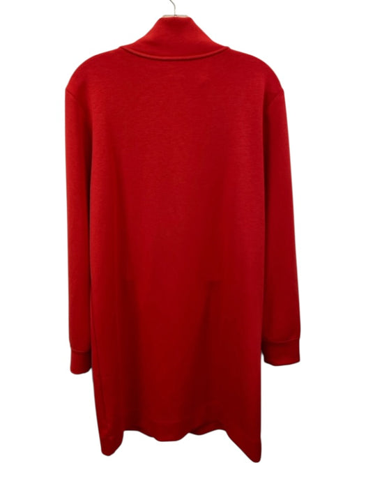 Lilly Pulitzer Size M Red Poly Blend 1/4 Button Long Sleeve Dress Red / M